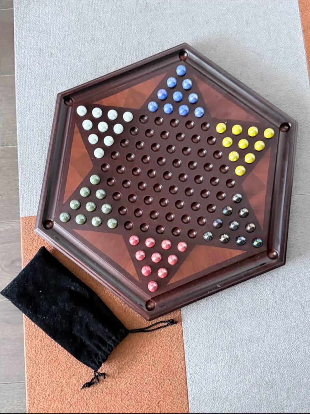 NEW Classic Wooden Chinese Checkers Board Game